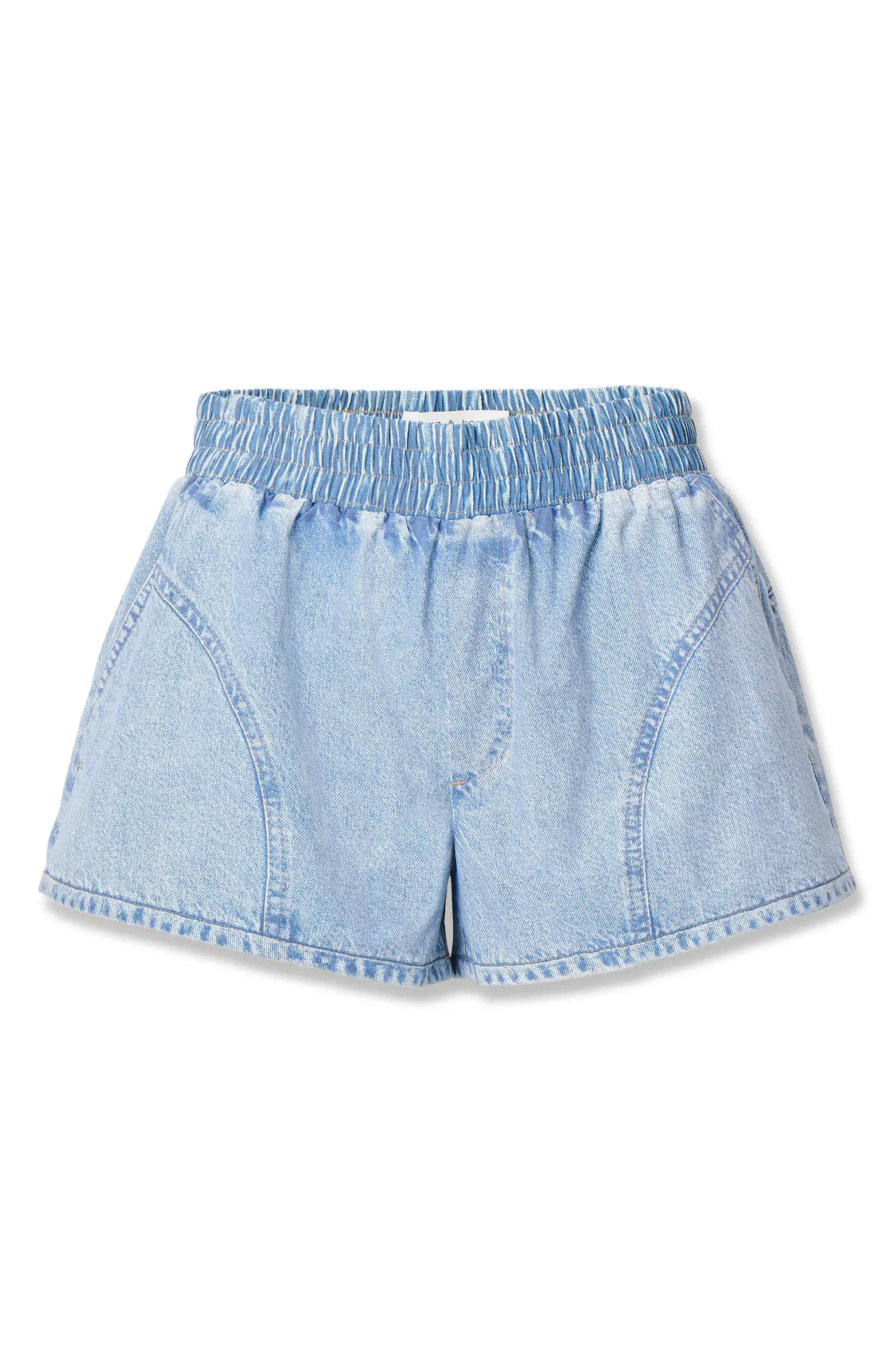 rb Miramar Flyweight Trompe l'Oeil Faux Denim Shorts | Nordstrom