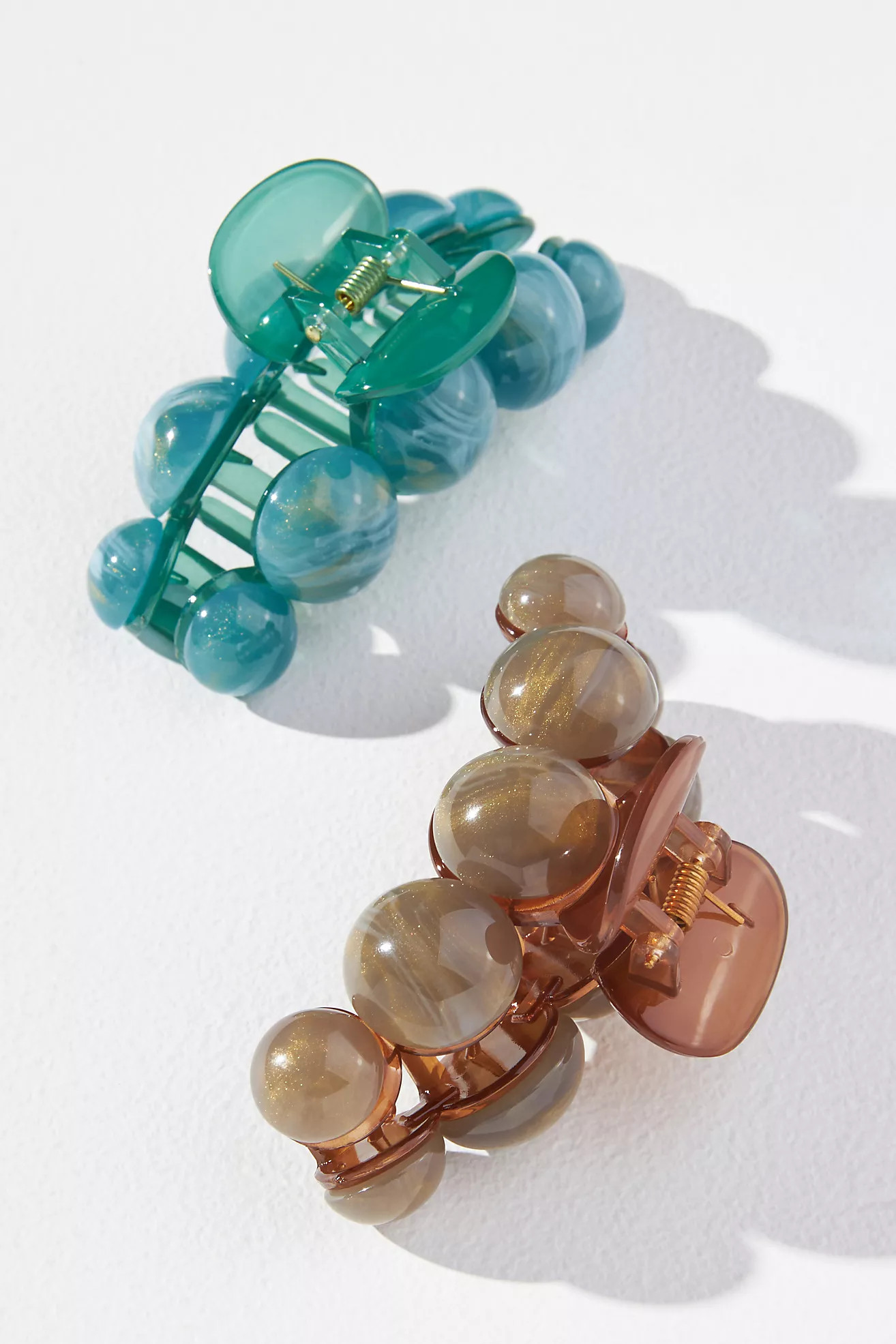 Resin Sphere Hair Claw Clips, Set of 2 | Anthropologie (US)