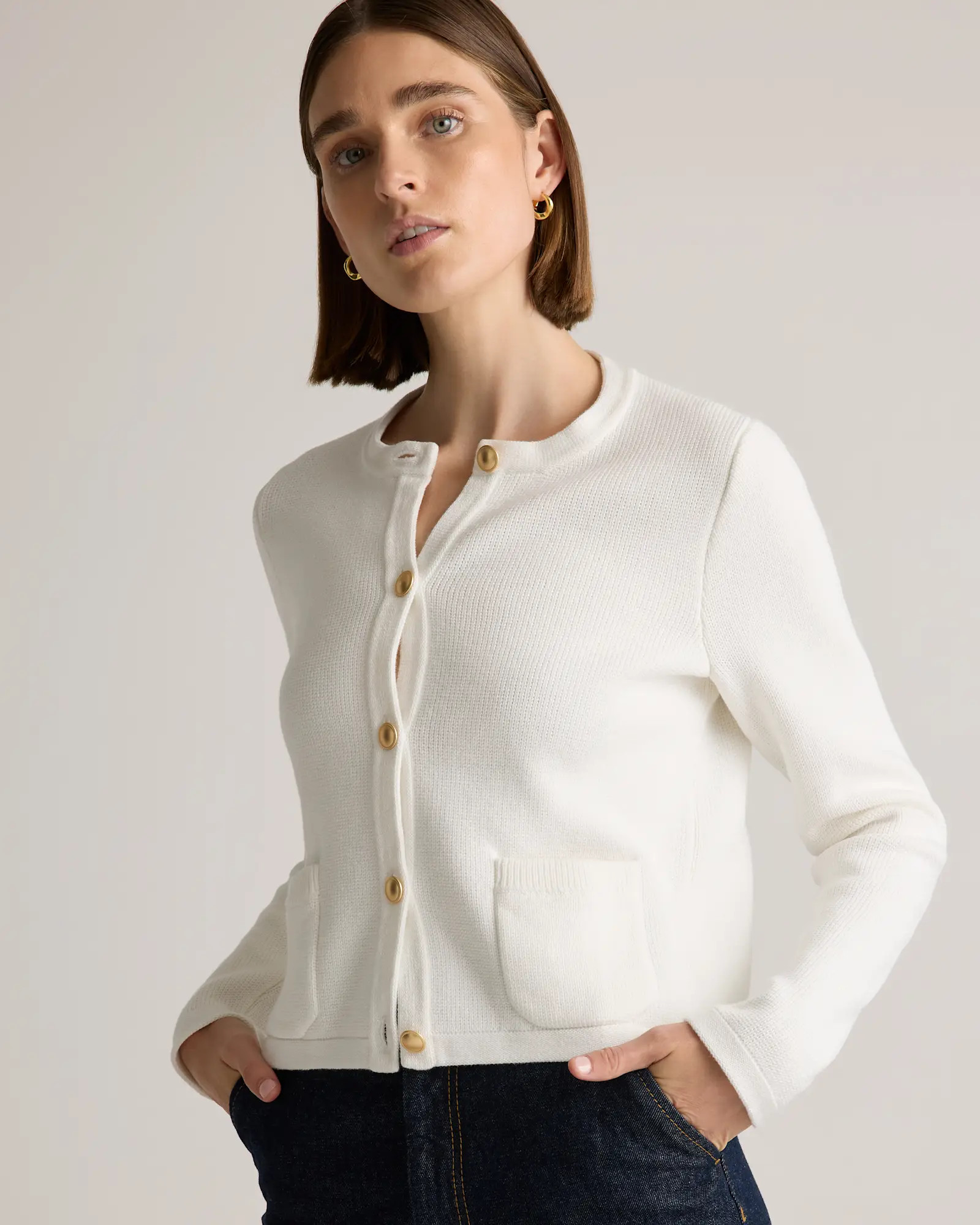 100% Organic Cotton Sweater Jacket | Quince
