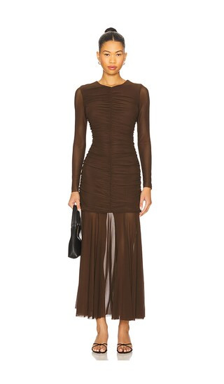 Kiara Dress in Dark Espresso | Revolve Clothing (Global)