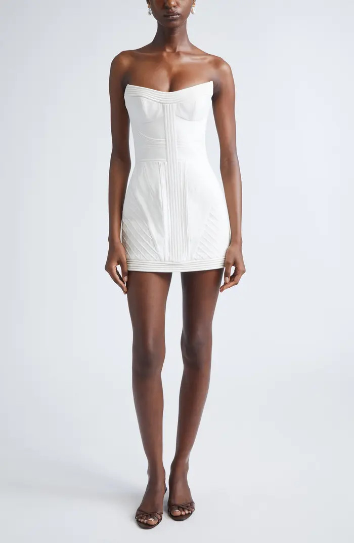 Rebellion Corded Cotton Corset Minidress | Nordstrom
