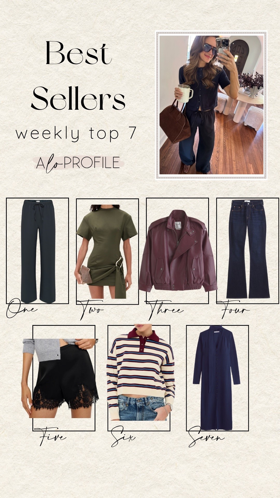 WEEKLY BESTSELLERS✨
1. Pants (S)
2. Dress (S)
3. Jacket (S) 
4. Jeans (25R)
5. Shorts (S)
6. Polo (XS)
7. Sweater Dress (S)
