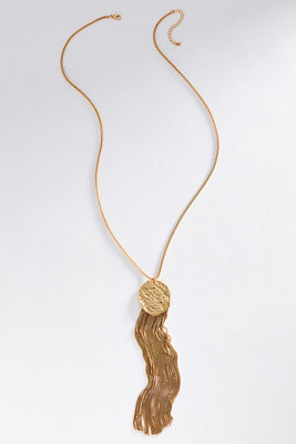 Fringe Coin Pendant Necklace | Anthropologie (US)