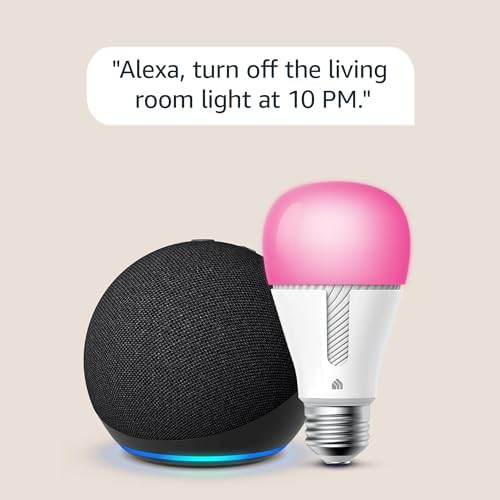Echo Dot (5th Gen, 2022 Release) in Charcoal bundle with TP-Link Kasa Smart Color Bulb | Amazon (US)