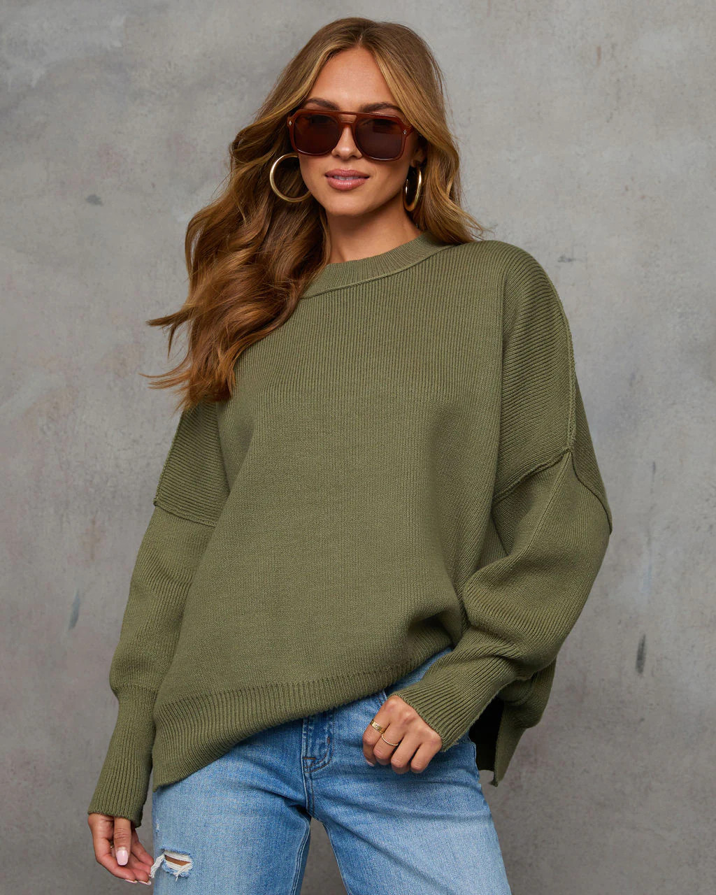 Elouise Knit Oversized Pullover Sweater | VICI