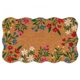 MDR Trading AB-35-PFW-SH-2109 18 x 30 in. Floral Border Scallop Doormat, Natural & Multi Color | Walmart (US)