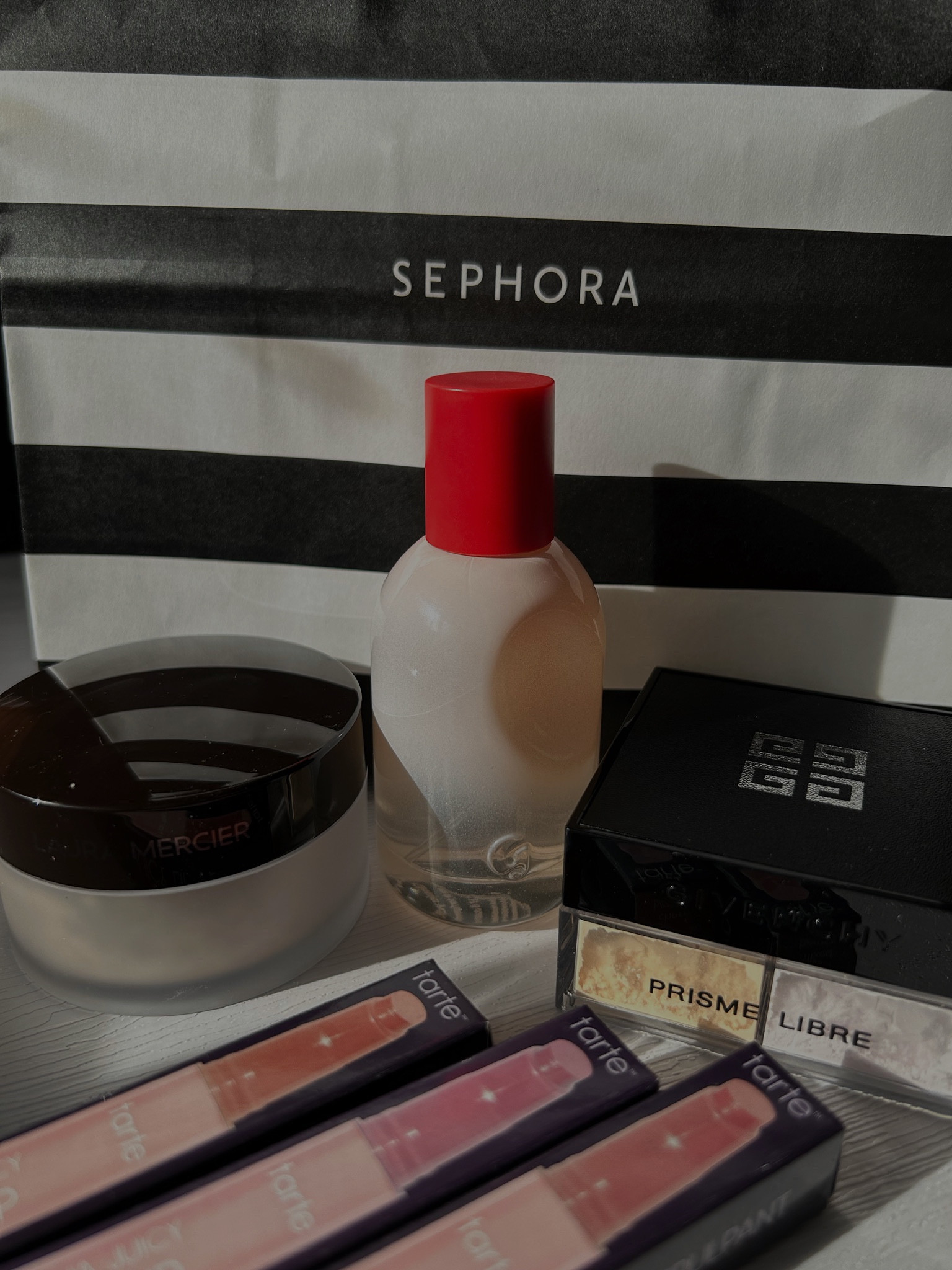 Sephora faves!! I’m obsessed with the Glossier perfume - it give everyone their own unique scent! I also love the Tarte maracuja juice lip products! These loose powders are perfect too!

#LTKbeauty #LTKFind