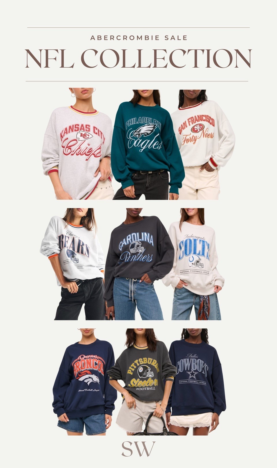 NFL collection on sale at Abercrombie! Perfect timing for the season starting 🏈

#LTKActive #LTKTravel #LTKFamily
