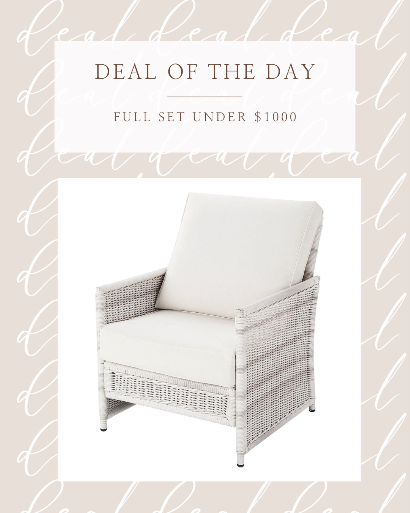 Serena & Lily look for less with this new arrival at Walmart

#patiofurniture #outdoor #spring



#LTKhome #LTKSeasonal #LTKsalealert