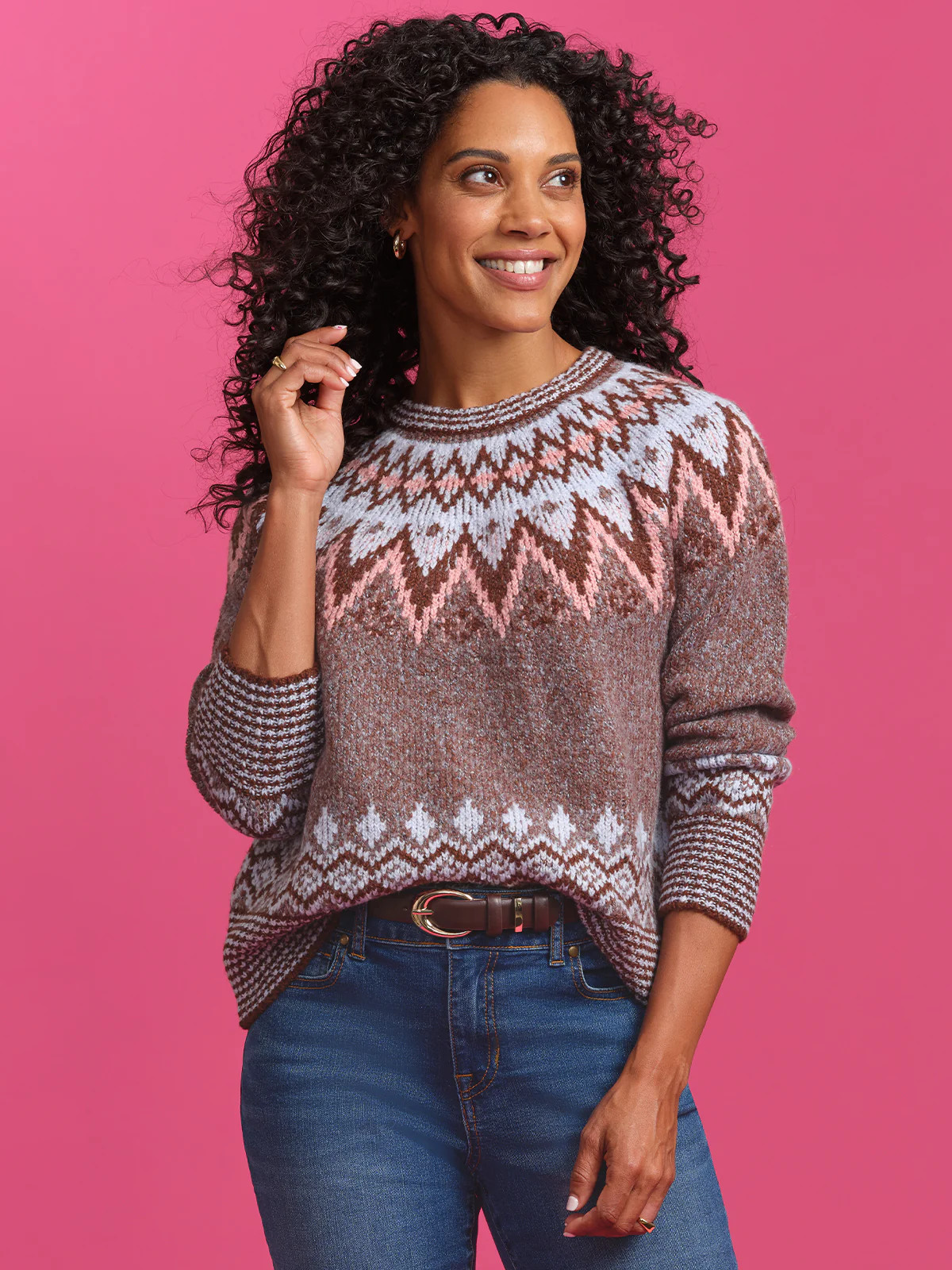 89th & Madison Fair Isle Crewneck Sweater | 89th + Madison