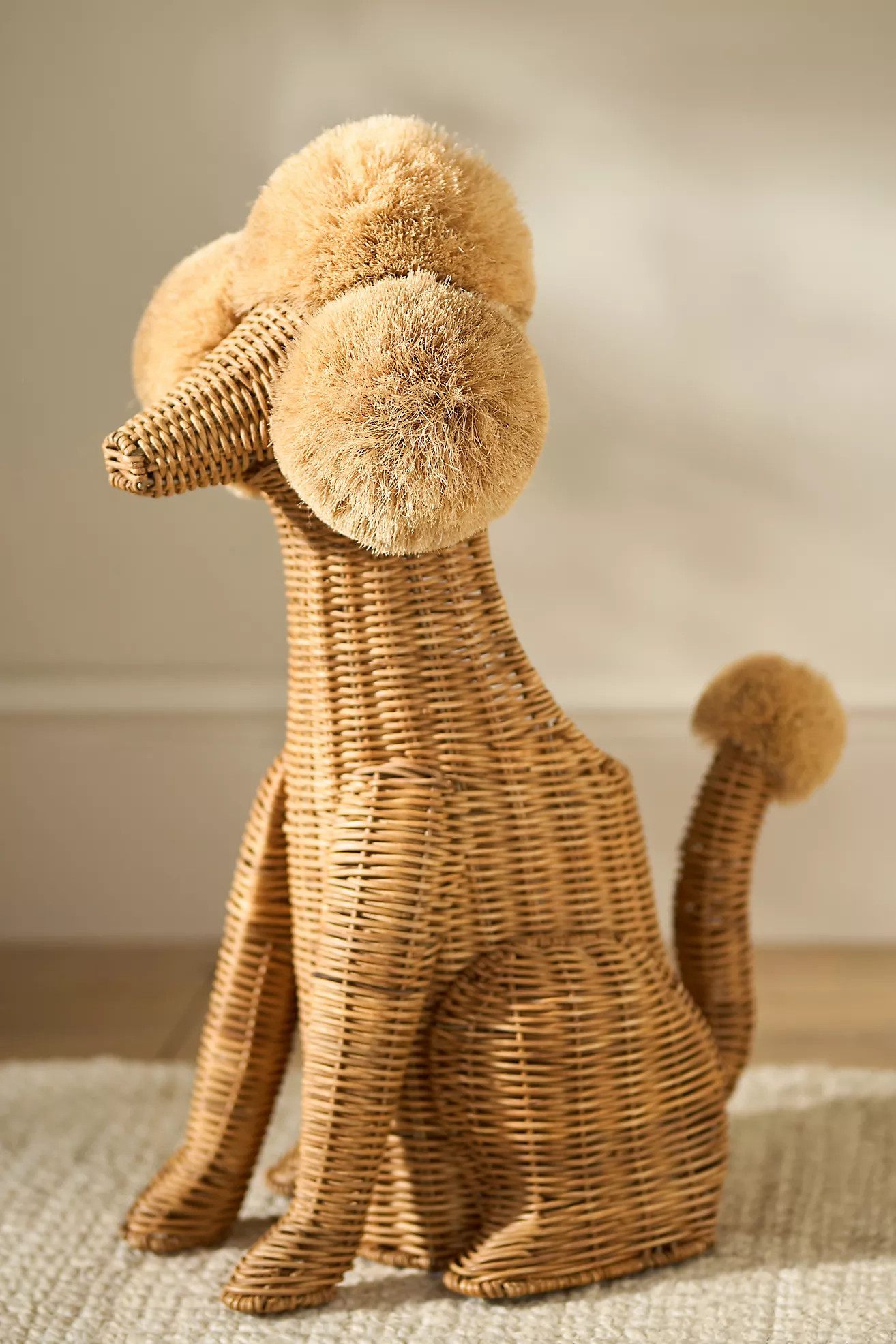 Poodle Dog Woven Wicker Basket | Anthropologie (US)