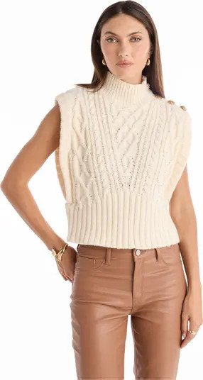 Raina Cable Knit Button Sweater | Nordstrom