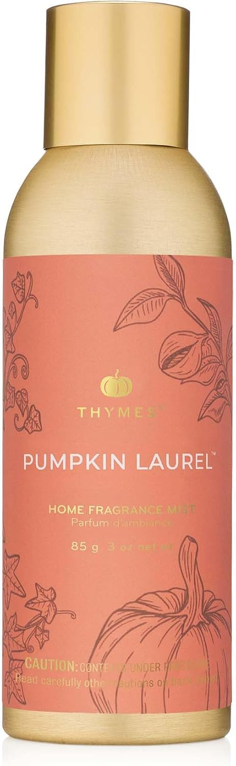Thymes Home Fragrance Mist – Room Air Fresheners for Home Long Lasting – Air Freshener Spray – Premium Home Fragrance with Notes of Nutmeg, Cinnamon, Clove & Creamy Pumpkin (Pumpkin Laurel, 3 oz) | Amazon (US)