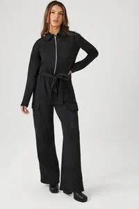French Terry Zip-Up Jumpsuit | Forever 21 (US)