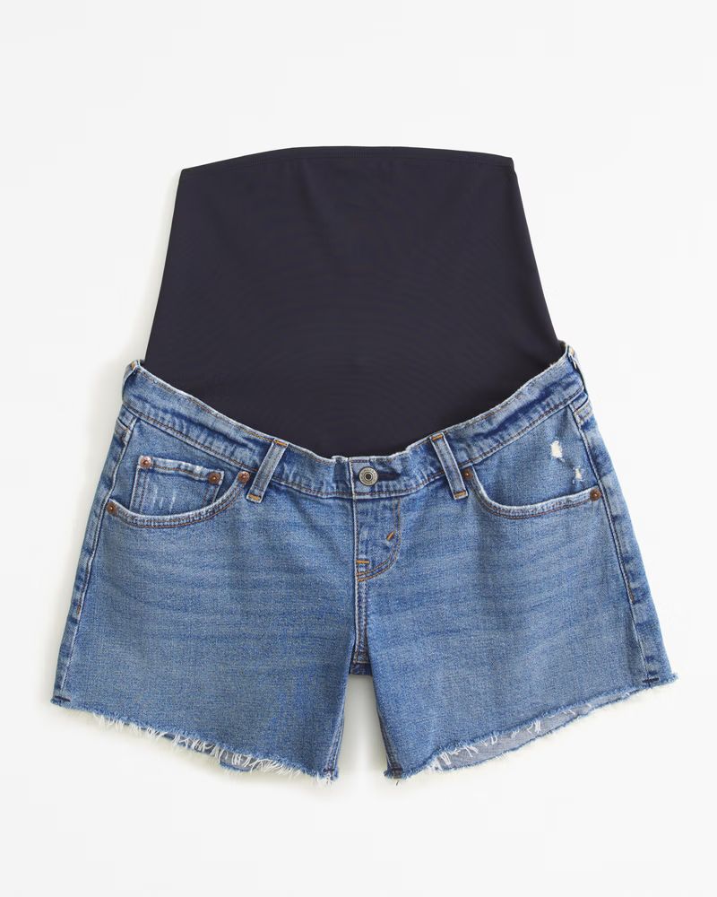 Women's Maternity High Rise Dad Short | Women's Bottoms | Abercrombie.com | Abercrombie & Fitch (US)