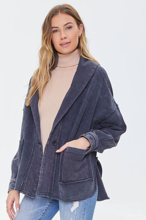 French Terry High-Low Jacket | Forever 21 (US)