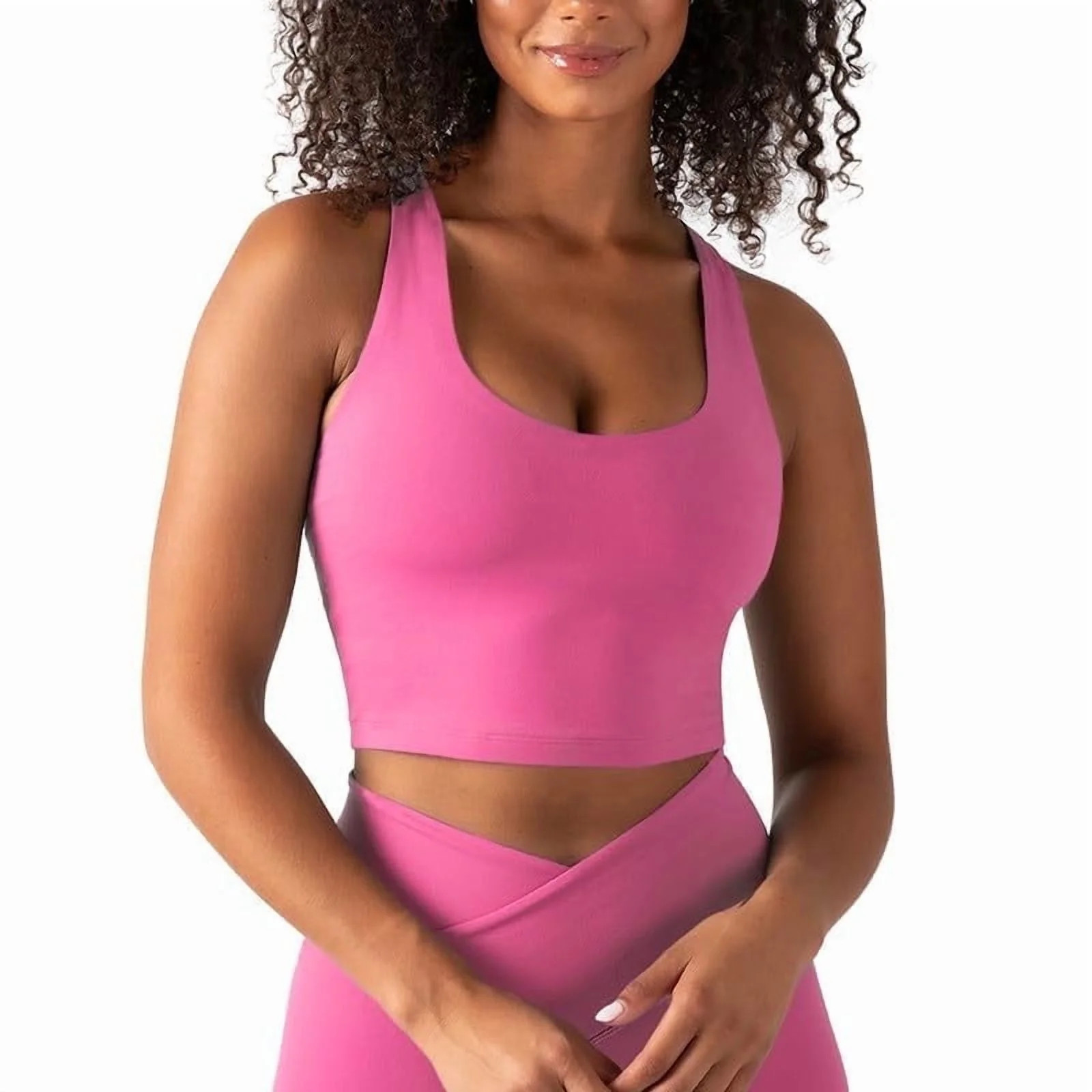 YITTY Active Women's UltraLuxe Built-in Bra Tank Top, Athleisure, 4-Way-Stretch, Beach Party, S | Walmart (US)