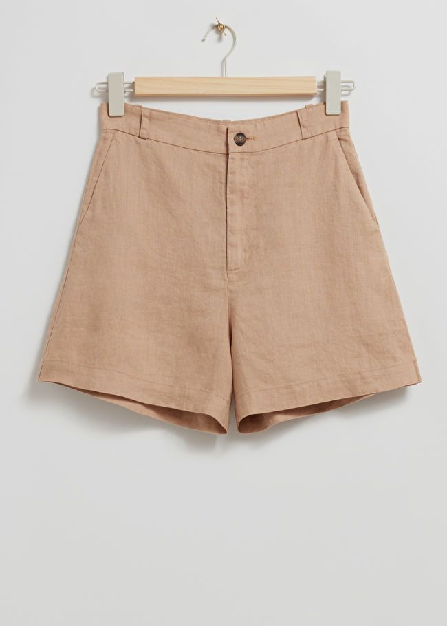 Linen Shorts - Medium Beige - Shorts - & Other Stories US | & Other Stories US