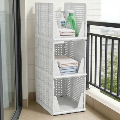 Stackable Shelf Organizer Baskets - Open Front Storage Bins For Closet, Pantry, Bathroom & Kitchen - Space Saving Cabinet And Countertop Organizer | Wayfair North America