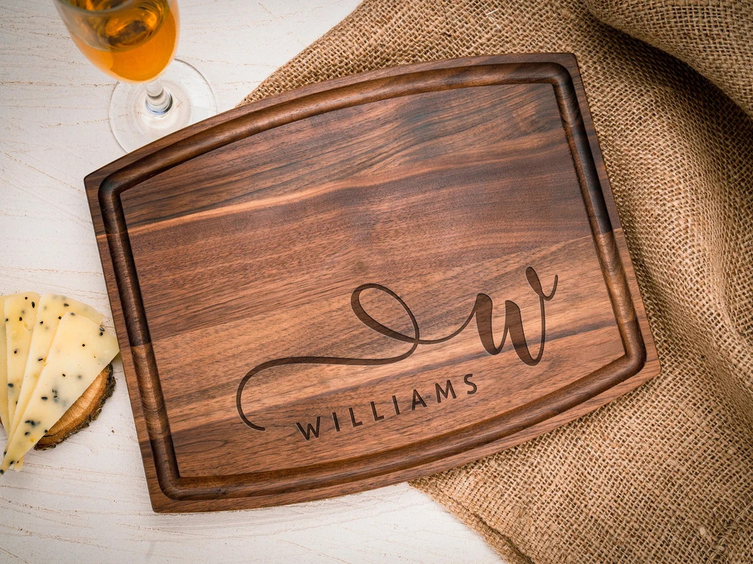 Personalized Cutting Board, Christmas Gifts Realtor, Housewarming Gift, Walnut Cutting Board, Wed... | Etsy (US)