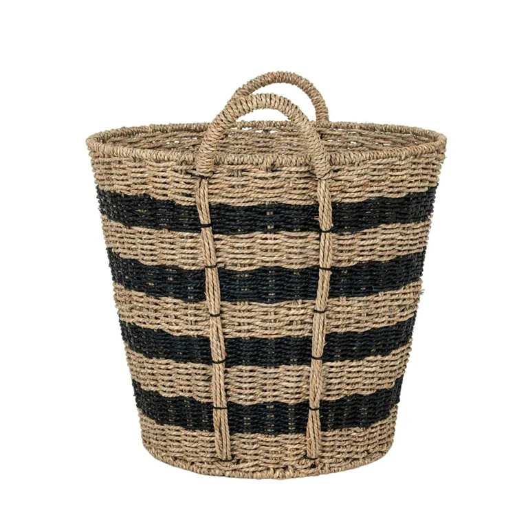 Better Homes & Gardens Extra Large Striped Seagrass Storage Basket with Handles | Walmart (US)