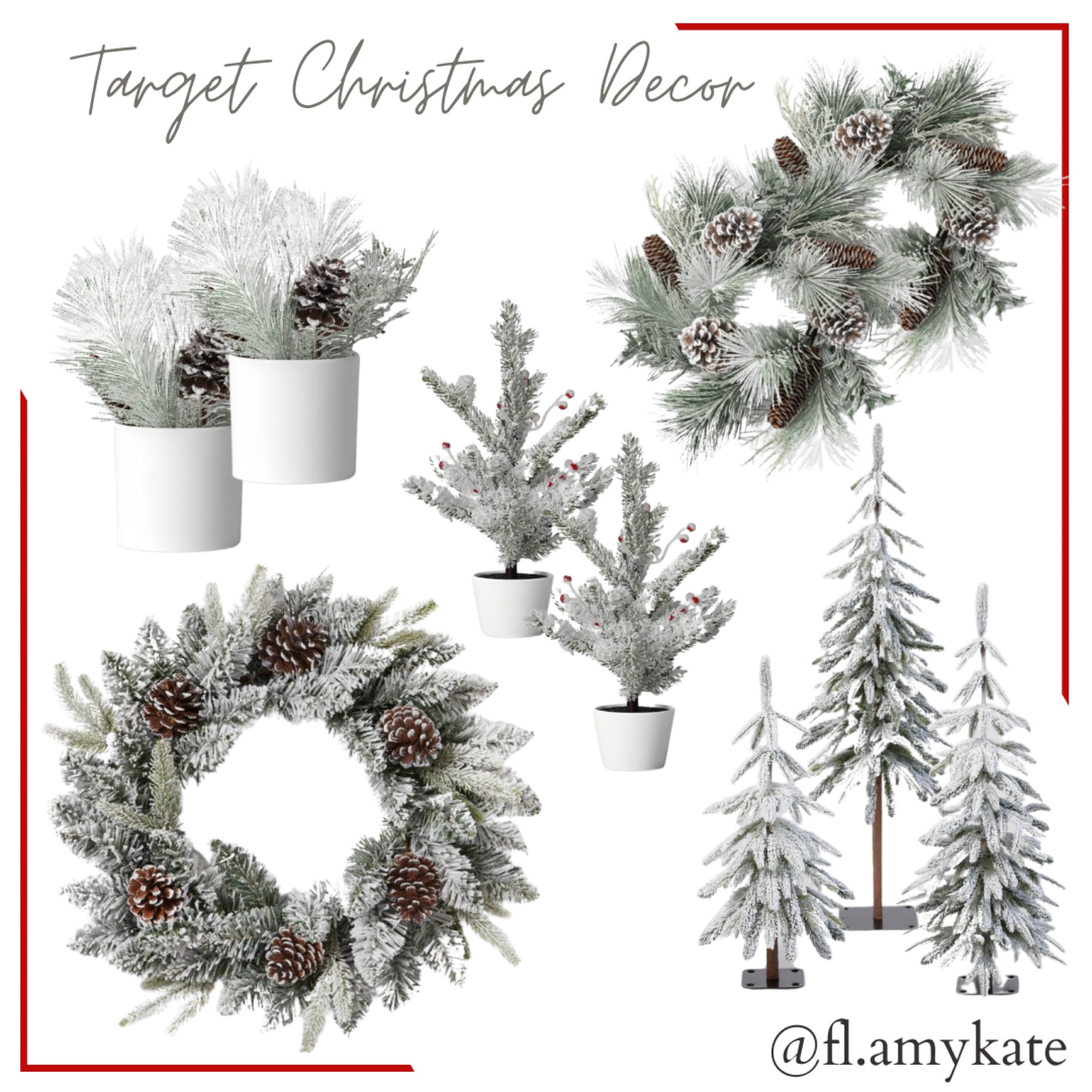 Target Christmas decor. Flocked Christmas decor. Christmas trees. 

#LTKSeasonal #LTKhome #LTKHoliday