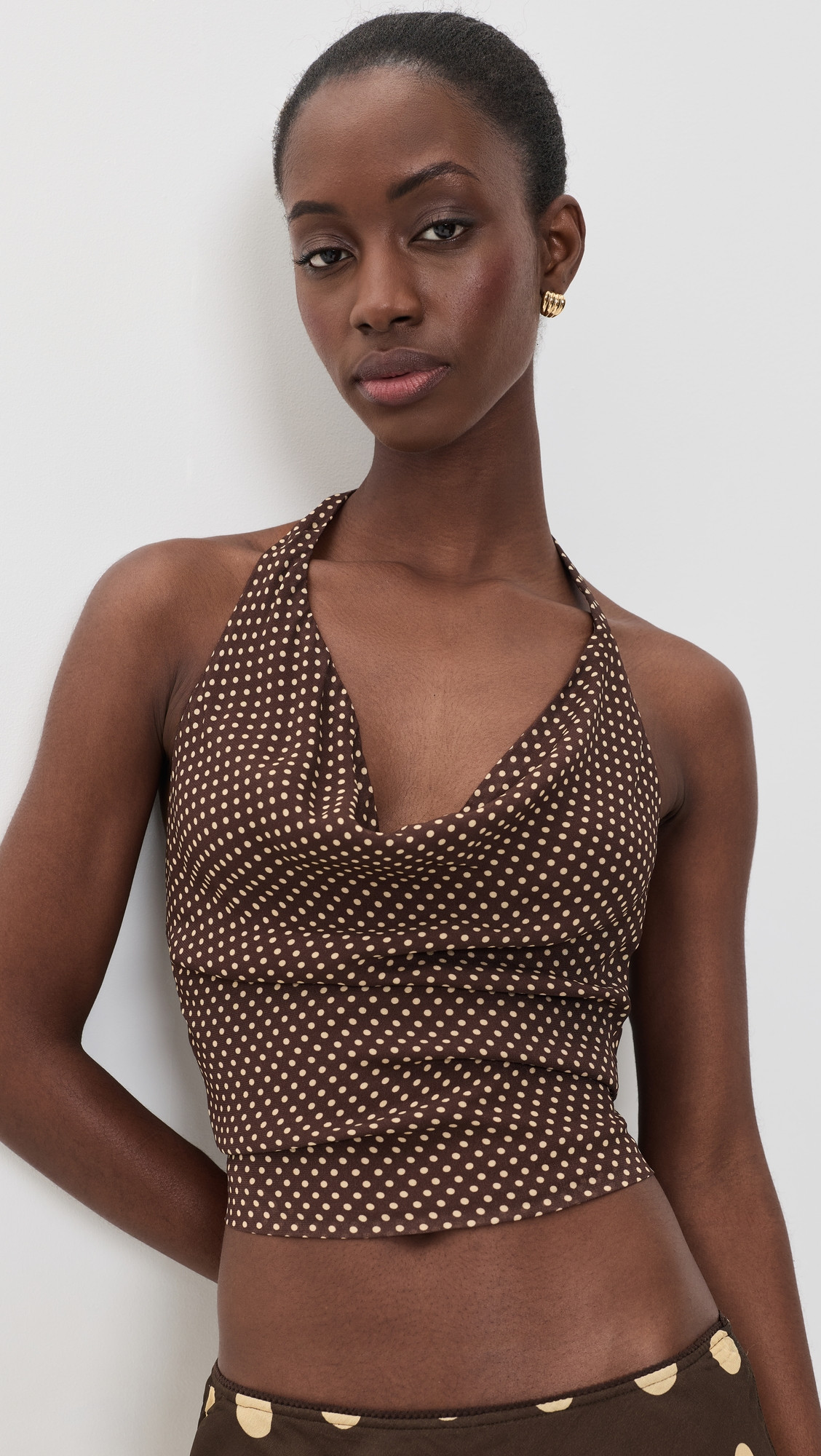 With Jéan Casper Top Yellow Dot S | Shopbop