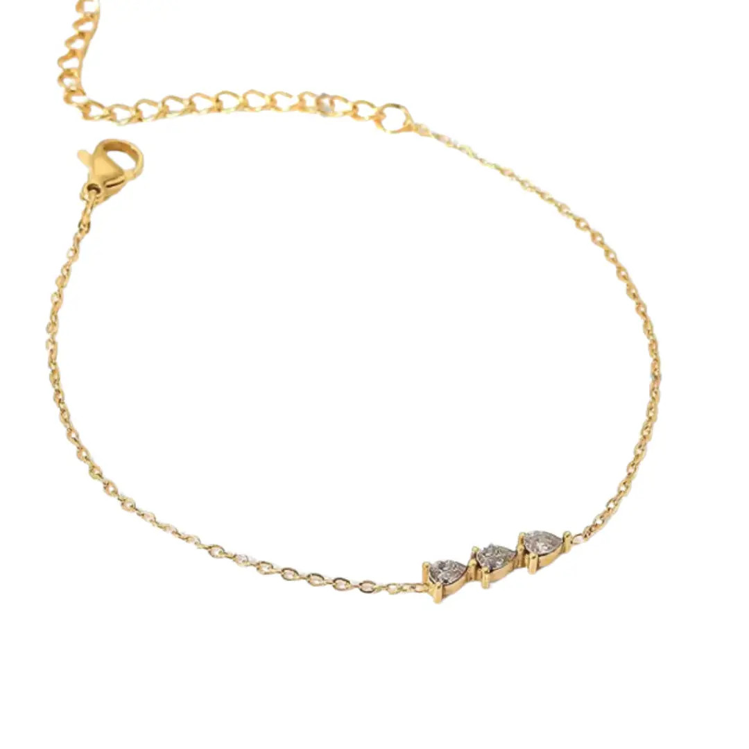 Triple Triangle Crystal Bracelet - Ahava J | Ahava Jewels