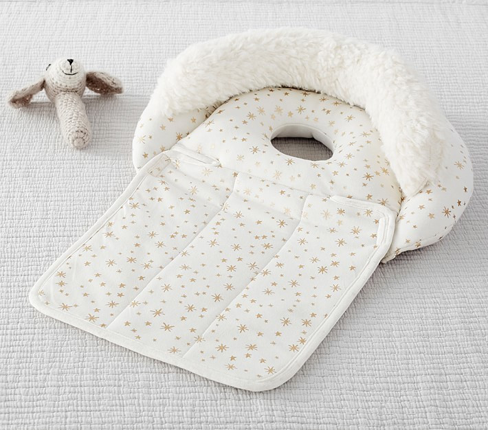 Ivory Metallic Star Boppy® Head Support | Pottery Barn Kids