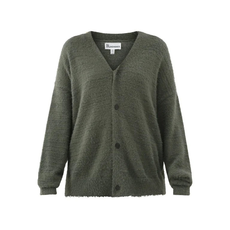 No Boundaries Men's Fuzzy Cardigan Sweater, Sizes XS-3XL | Walmart (US)