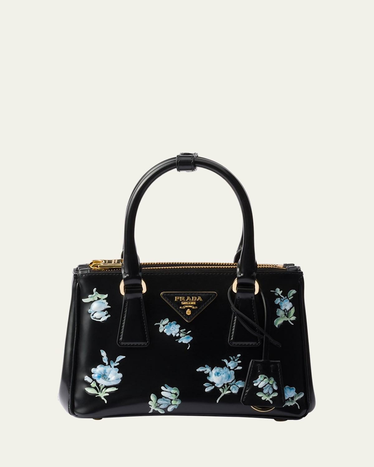 Galleria Floral Leather Top-Handle Bag | Bergdorf Goodman
