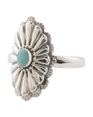 Made In Mexico Sterling Silver Southwest Turquoise Stone Ring | TJ Maxx