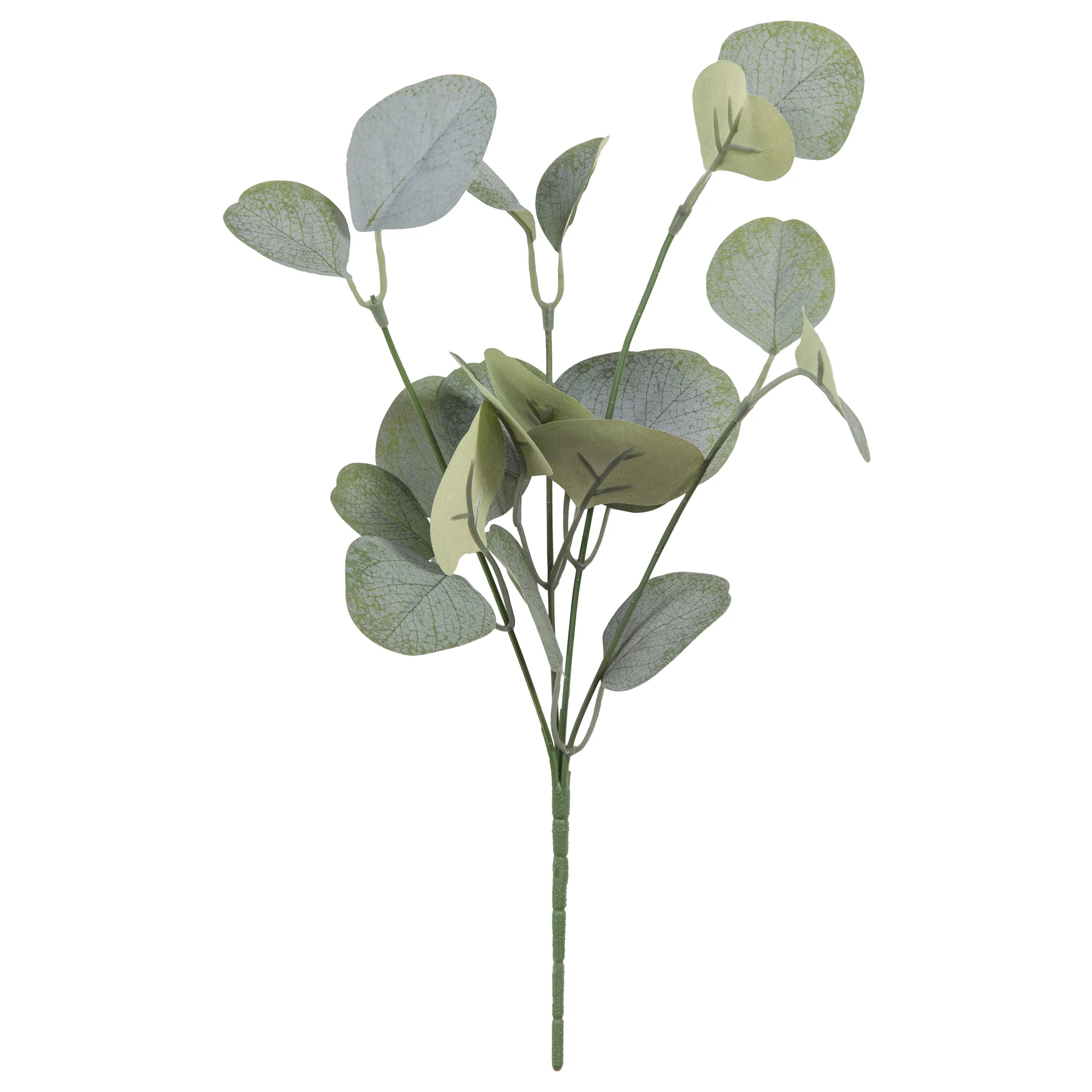 13" Artificial Silk Green Silver Dollar Eucalyptus Pick, by Mainstays | Walmart (US)