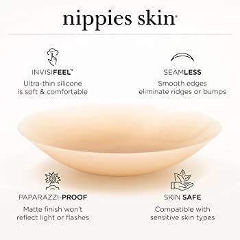 NIPPIES Nipple Covers for Women – Adhesive Silicone Pasties with Travel Box | Amazon (US)