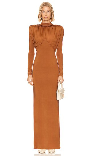 Kemia Maxi Dress in Brown | Revolve Clothing (Global)