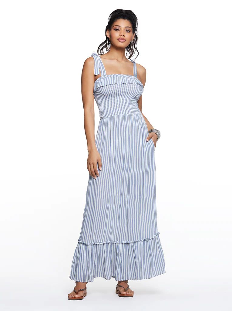 Madilyn Dress in Blue Stripe | Jessica Simpson E Commerce