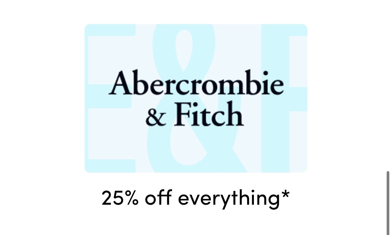 Abercrombie 25% discount code!

#LTKMens #LTKSpringSale