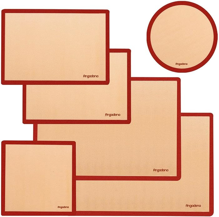 Silicone Baking Mats Set of 6, Food Grade Non-stick Reusable Baking Mat, Silicone Baking Slip Mat... | Amazon (US)