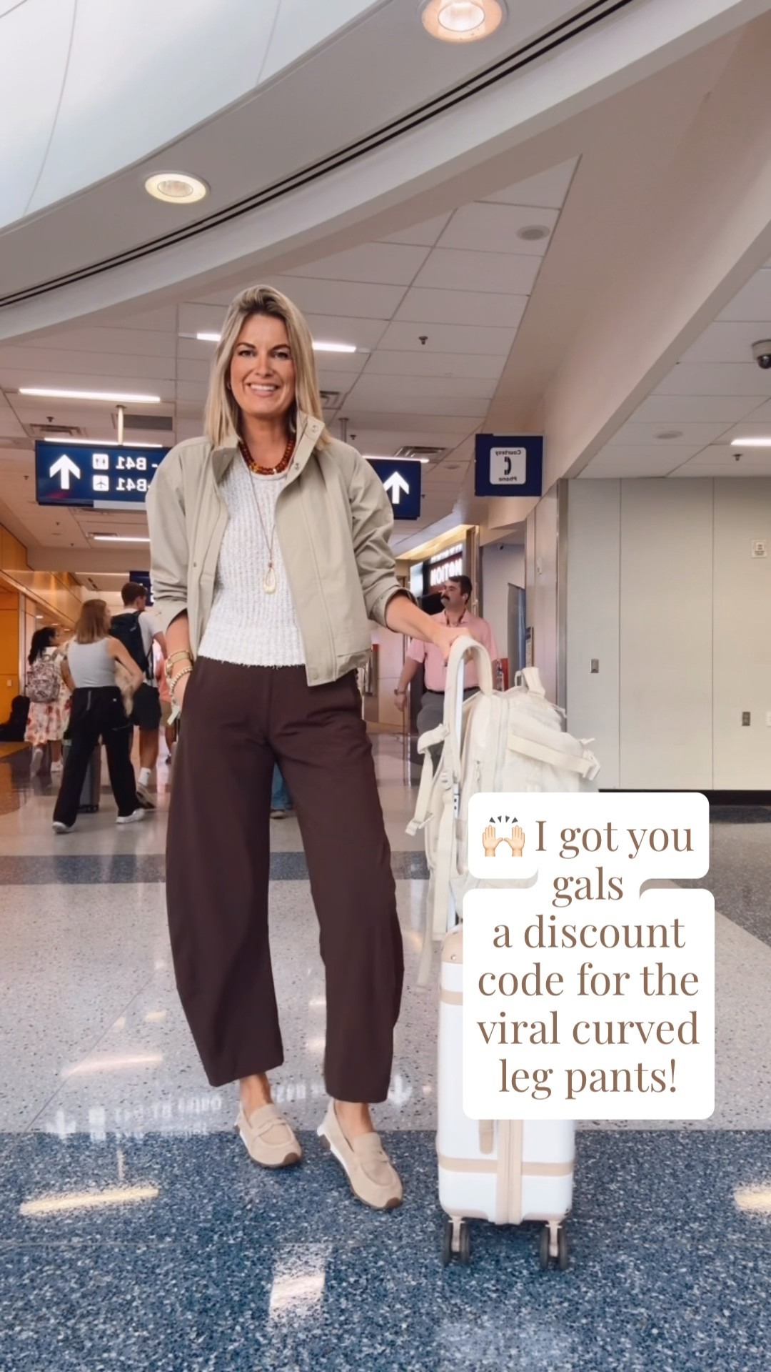 Use code PINTERESTINGPLANS20 for a discount on these viral pants this weekend only (ends Sunday at midnight). I am 5’11” wearing 4 long. Shoes true to size but size up if between. Wearing small in the top and jacket.

#LTKTravel #LTKSaleAlert #LTKTall