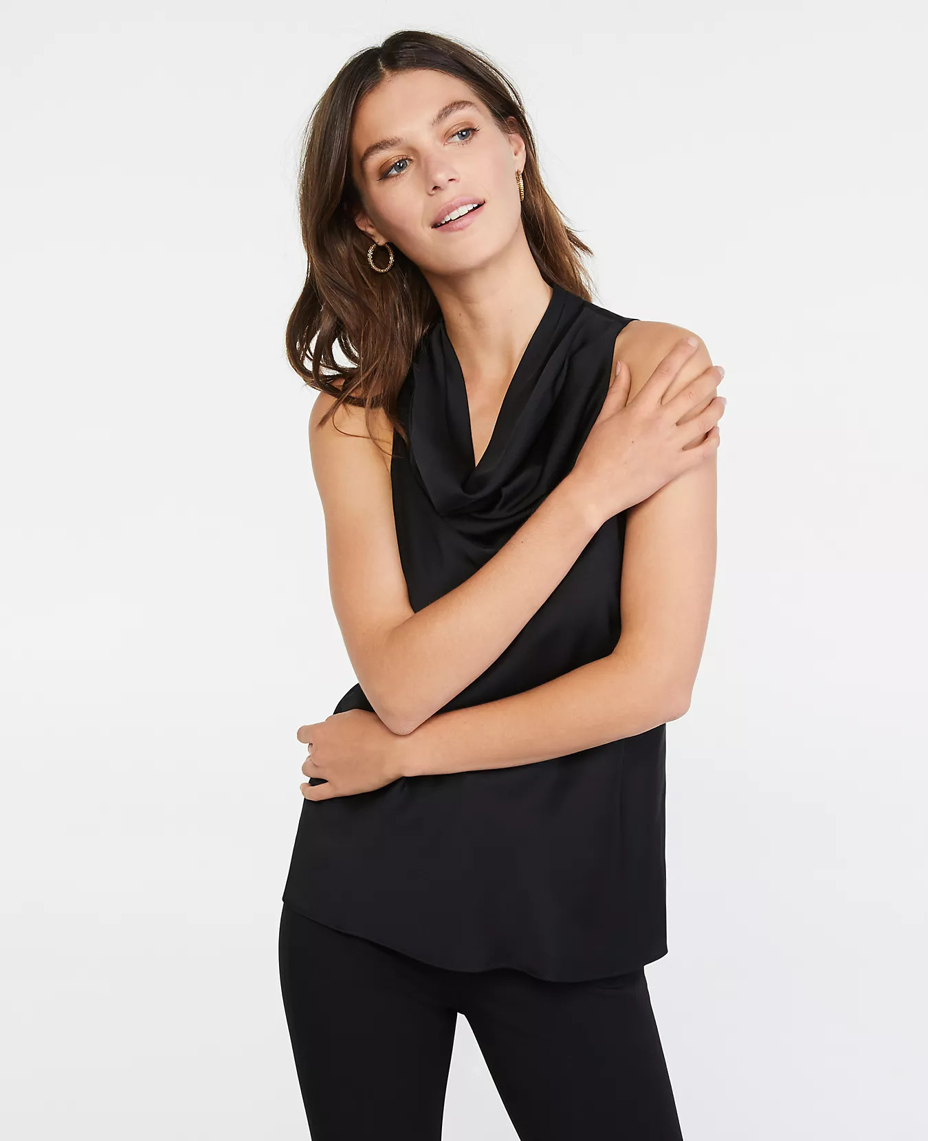 Petite Cowl Neck Halter Shell | Ann Taylor | Ann Taylor (US)