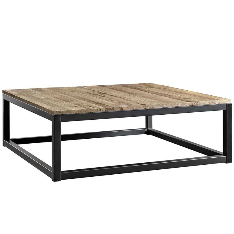 Modway Attune 44" Square Wood Top Coffee Table in Brown | Walmart (US)
