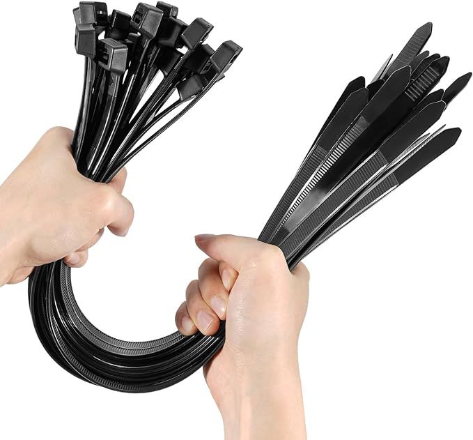 250 lbs Large Zip Ties Heavy Duty 20 Inch Plastic Cable Ties Big Thick, 30 Pcs UV Resistant Zip T... | Amazon (US)