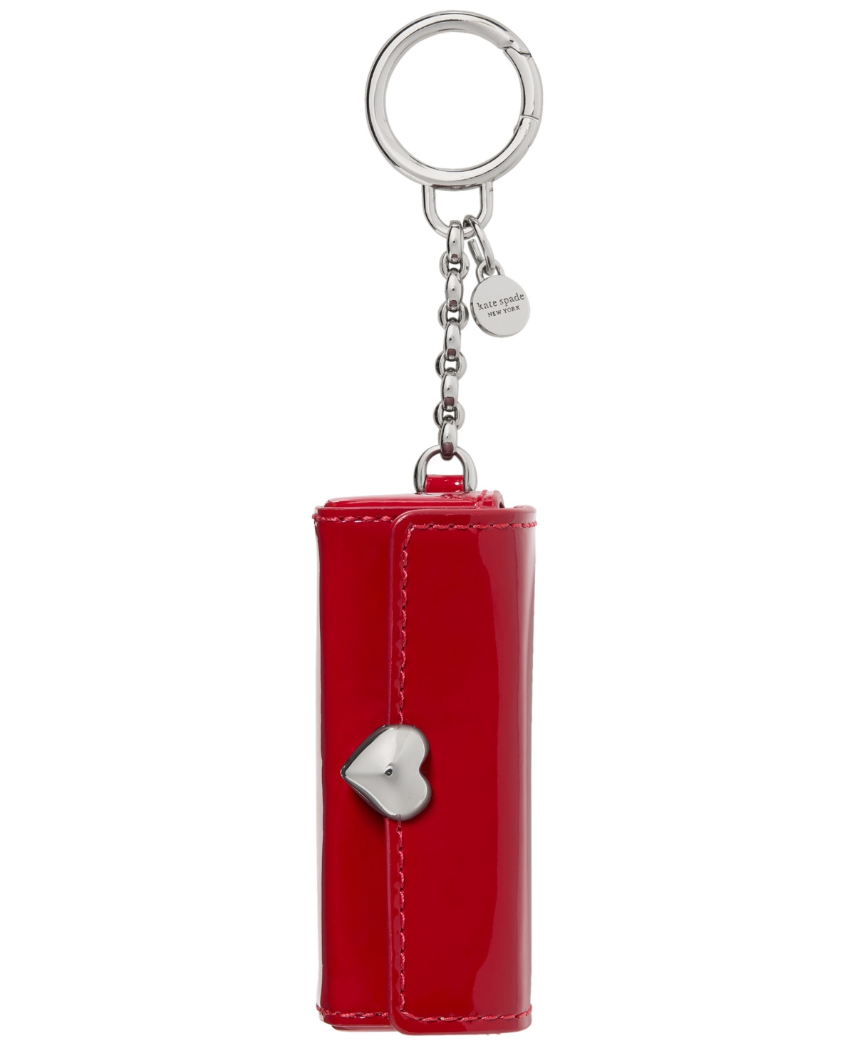 kate spade new york Women's Charmed Patent Leather Lipstick Bag Charm - Dark Scarlet | Macy's