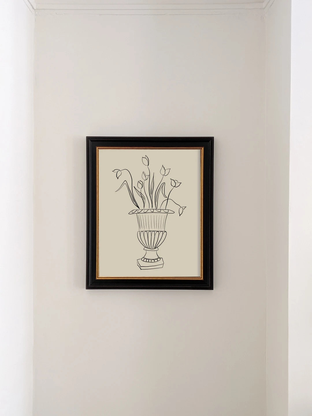 Tulips Vase Still Life Art Print DIGITAL Urn Line Art Print S4-3 - Etsy | Etsy (US)