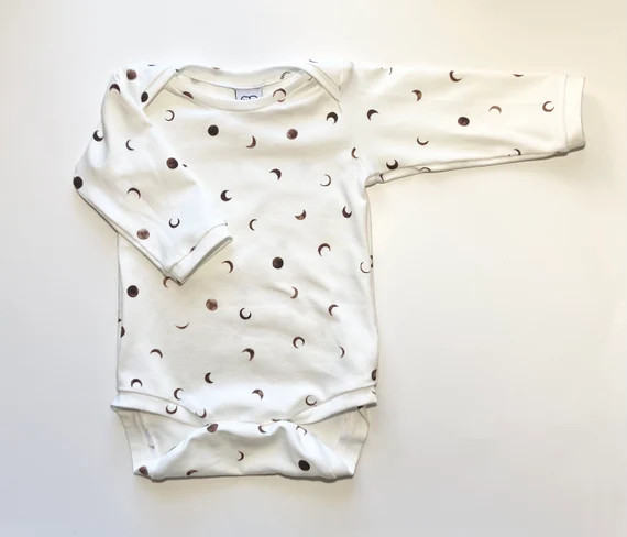 Long Sleeve Romper Moon Print | Etsy | Etsy (US)