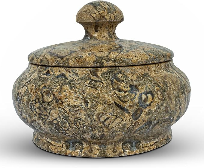 Natural Decorative Marble Jar with Lid - 3 Inch Polished Marble Salt Cellar & Spice Jar - Small J... | Amazon (US)