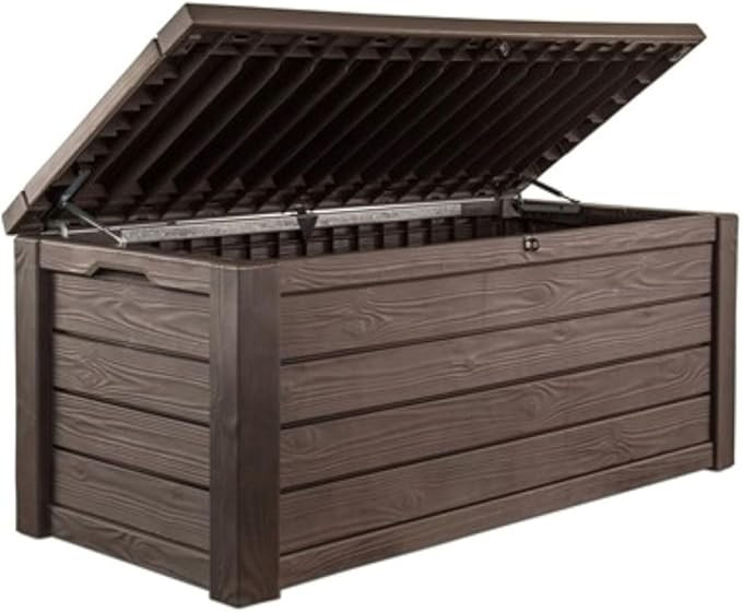 Keter Westwood 150 Gallon Deck Box Organizer, Doubles as 2-Person Bench Seat, Brown – Large Res... | Amazon (US)