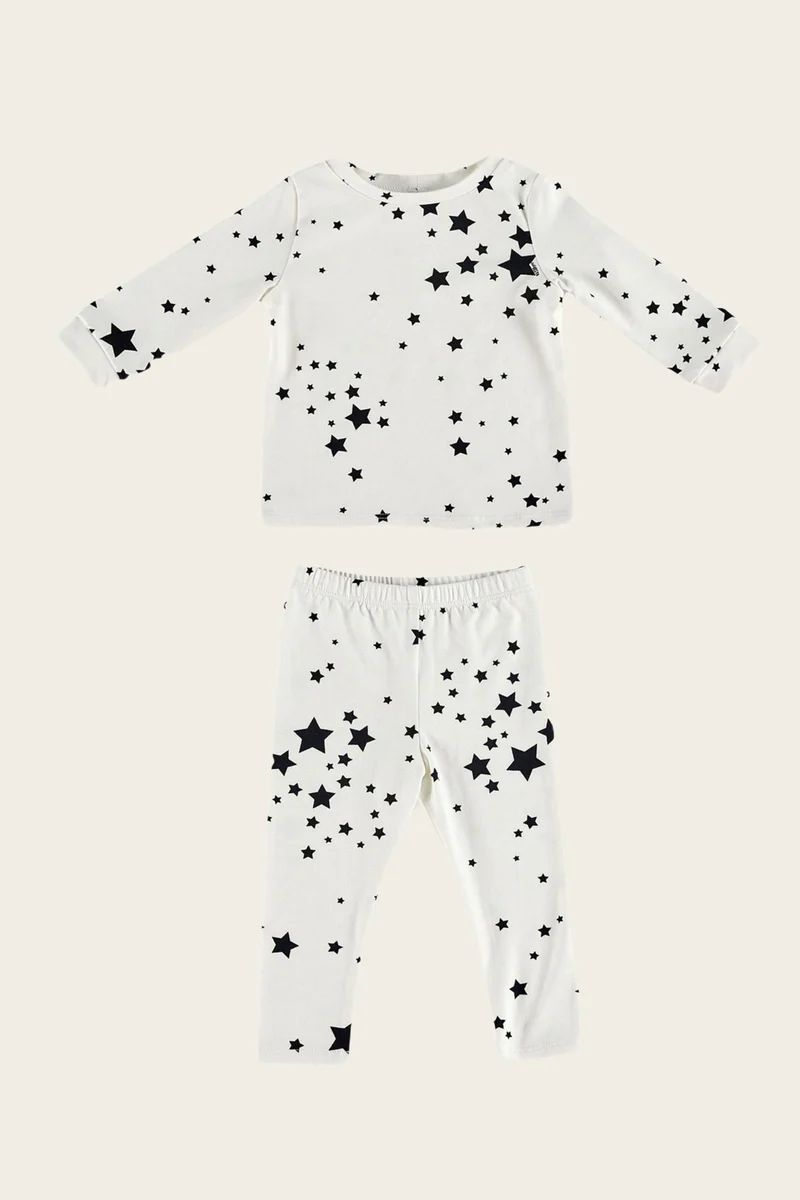 Mini PJ Set | White Stars | MASONgrey
