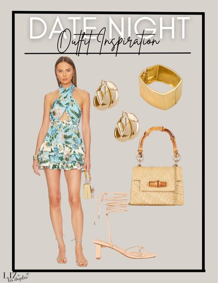 This date night inspired outfit is a great special occasion dress.  This floral dress is a great sexy going out dress that can also be worn as a wedding guest dress and is paired with a woven purse and gladiator inspired heels. 

#LTKstyletip #LTKFind #LTKSeasonal