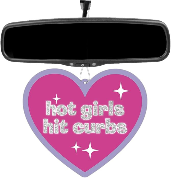 Hot Girls Hit Curbs Cute Y2K Pink Hearts Hanging Air Freshener Car Decor for Girls Lavender Scent... | Amazon (US)
